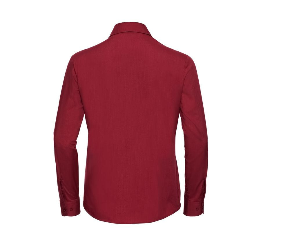 Russell Collection JZ34F - Damen Langarm-Hemd Popeline