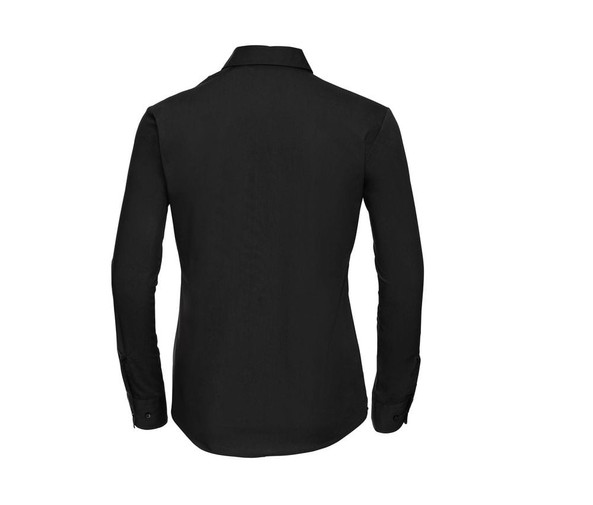 Russell Collection JZ36F - Ladies' Long Sleeve Pure Cotton Easy Care Poplin Shirt