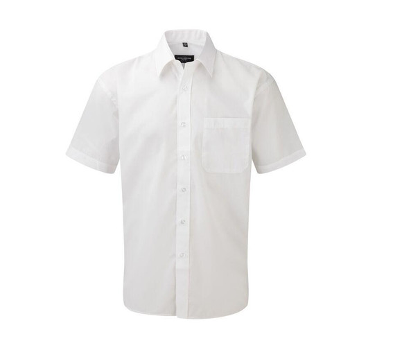 Russell Collection JZ935 - Men's Short Sleeve Polycotton Easy Care Poplin Shirt
