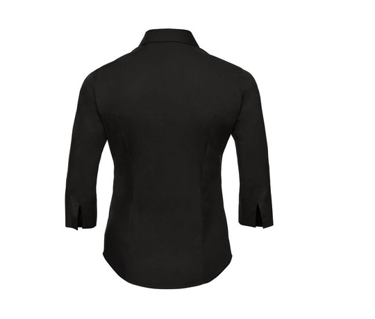 Russell Collection JZ46F - Camicia aderente da donna a maniche 3/4