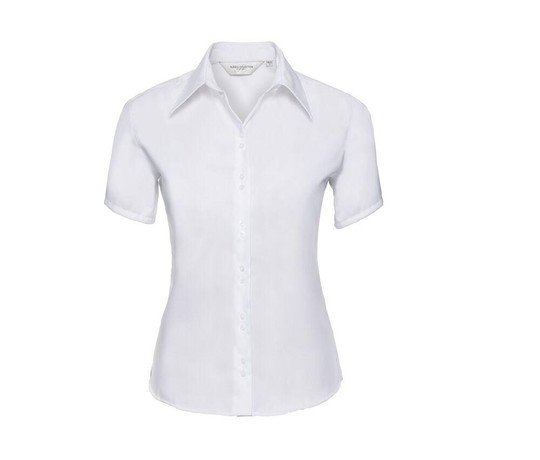 RUSSELL COLLECTION JZ57F - LADIES' SHORT SLEEVE TAILORED ULTIMATE NON-IRON SHIRT