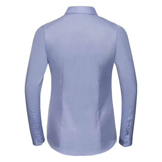 RUSSELL COLLECTION JZ62F - LADIES' LONG SLEEVE TAILORED HERRINGBONE SHIRT