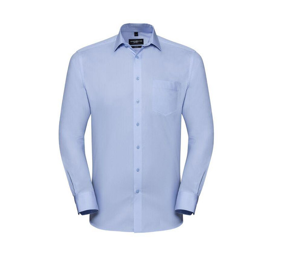 Russell Collection JZ962 - Mens' Long Sleeve Herringbone Shirt