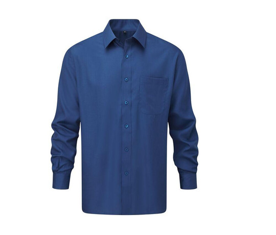 RUSSELL COLLECTION JZ934 - MEN'S LONG SLEEVE CLASSIC POLYCOTTON POPLIN SHIRT