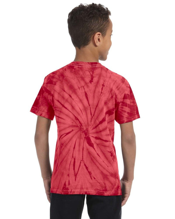 Tie-Dye CD101Y - Camiseta Spider Tie-Dyed juvenil de 5,4 oz. y 100% algodón