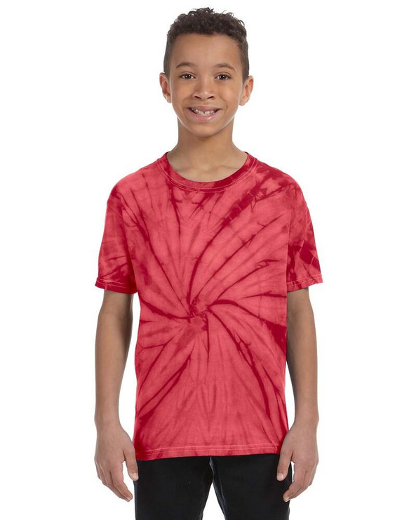 Tie-Dye CD101Y - Camiseta Spider Tie-Dyed juvenil de 5,4 oz. y 100% algodón