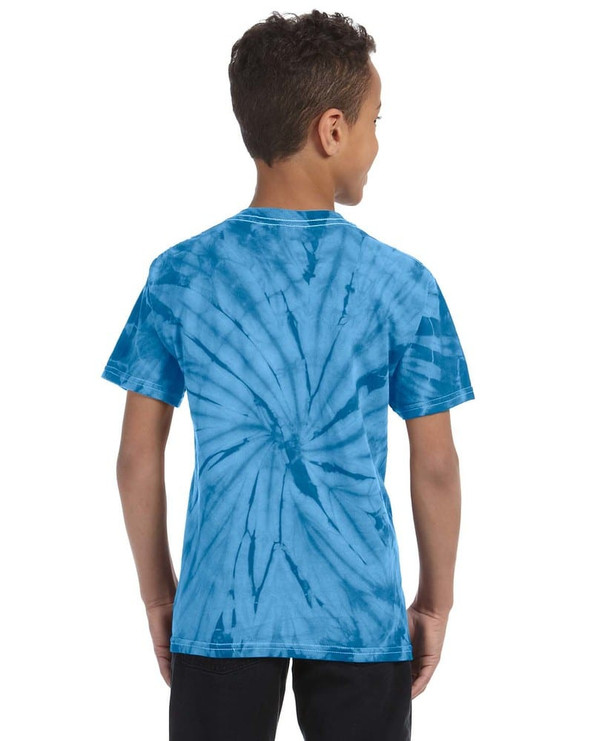 Tie-Dye CD101Y - Camiseta Spider Tie-Dyed juvenil de 5,4 oz. y 100% algodón