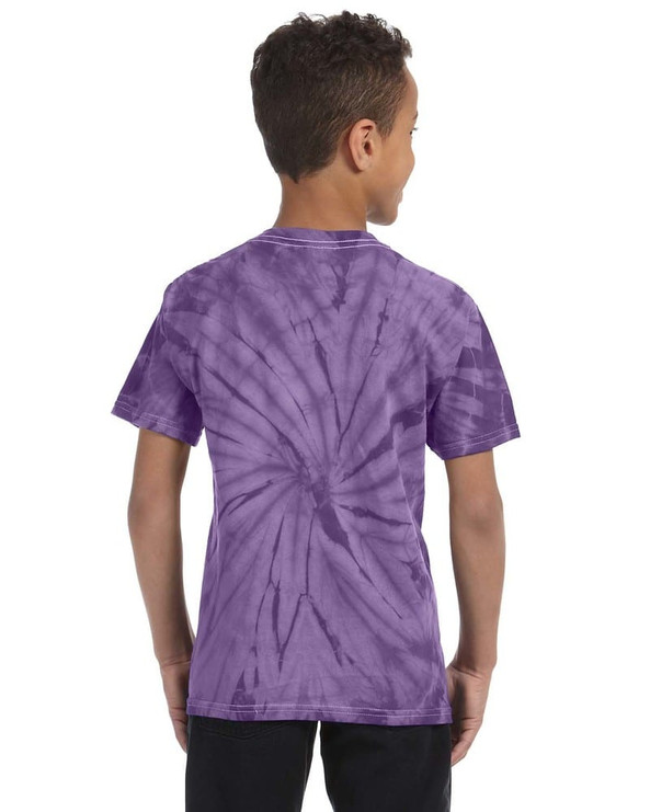 Tie-Dye CD101Y - Camiseta Spider Tie-Dyed juvenil de 5,4 oz. y 100% algodón