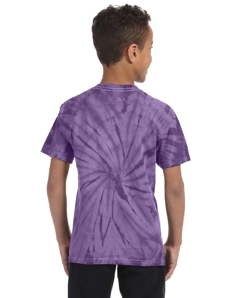 Tie-Dye CD101Y - Camiseta Spider Tie-Dyed juvenil de 5,4 oz. y 100% algodón
