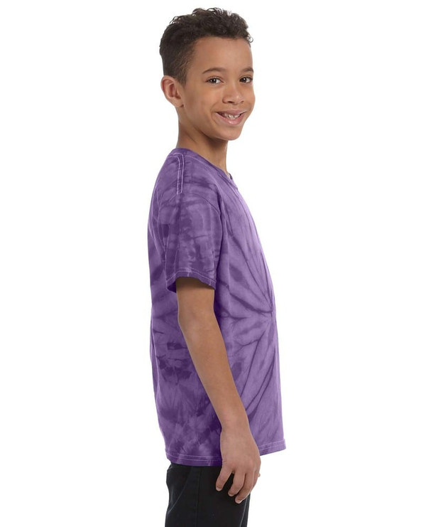 Tie-Dye CD101Y - Camiseta Spider Tie-Dyed juvenil de 5,4 oz. y 100% algodón