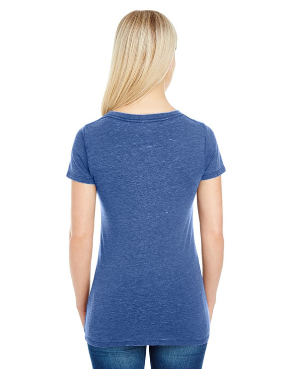 Threadfast 208B - Ladies Vintage Dye Short-Sleeve V-Neck T-Shirt
