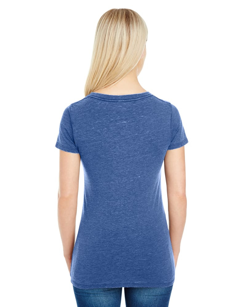 Threadfast 208B - Ladies Vintage Dye Short-Sleeve V-Neck T-Shirt