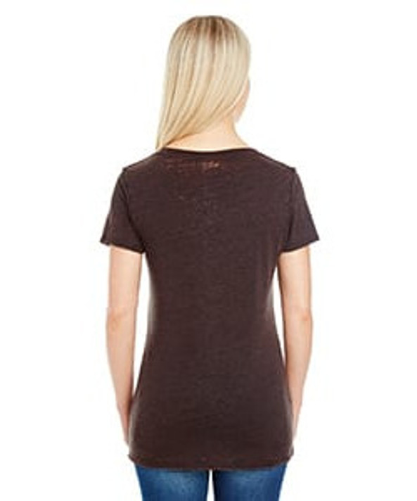 Threadfast 215B - Ladies Cross Dye Short-Sleeve V-Neck T-Shirt