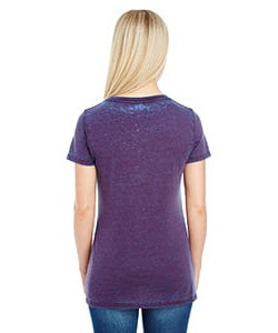Threadfast 215B - Ladies Cross Dye Short-Sleeve V-Neck T-Shirt
