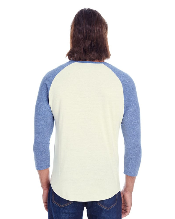 Threadfast 302G - Unisex Triblend 3/4-Sleeve Raglan