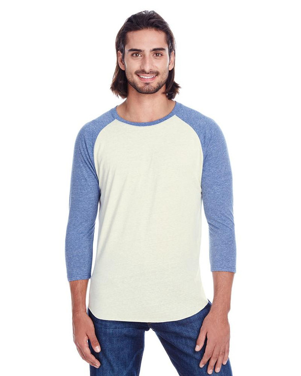 Threadfast 302G - Unisex Triblend 3/4-Sleeve Raglan