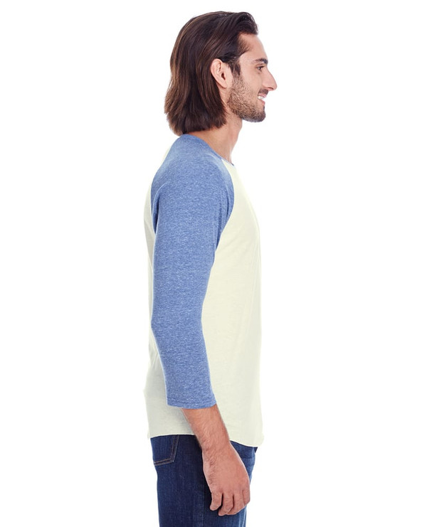 Threadfast 302G - Unisex Triblend 3/4-Sleeve Raglan