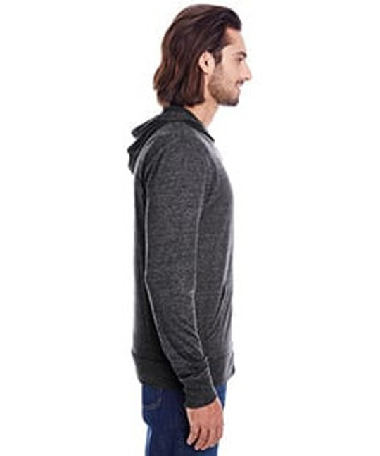 Threadfast 302Z - Sudadera con capucha ligera de cremallera completa triblend unisex