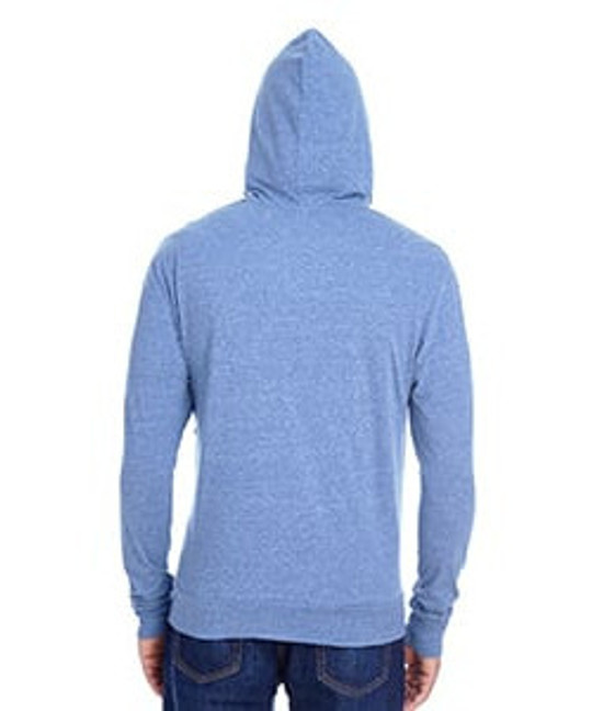 Threadfast 302Z - Sudadera con capucha ligera de cremallera completa triblend unisex