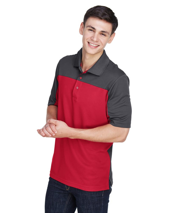 Ash CityCore 365 CE101 - Men's Balance Colorblock Performance Piqué Polo
