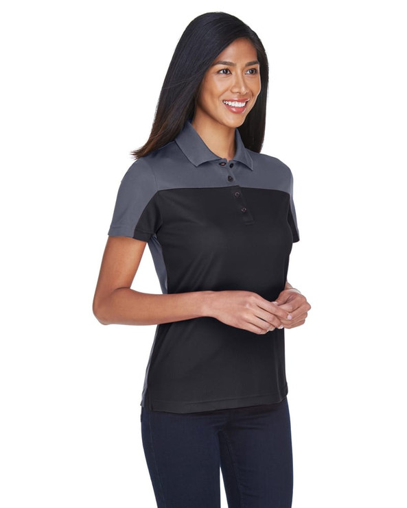 Ash CityCore 365 CE101W - Ladies Balance Colorblock Performance Piqué Polo