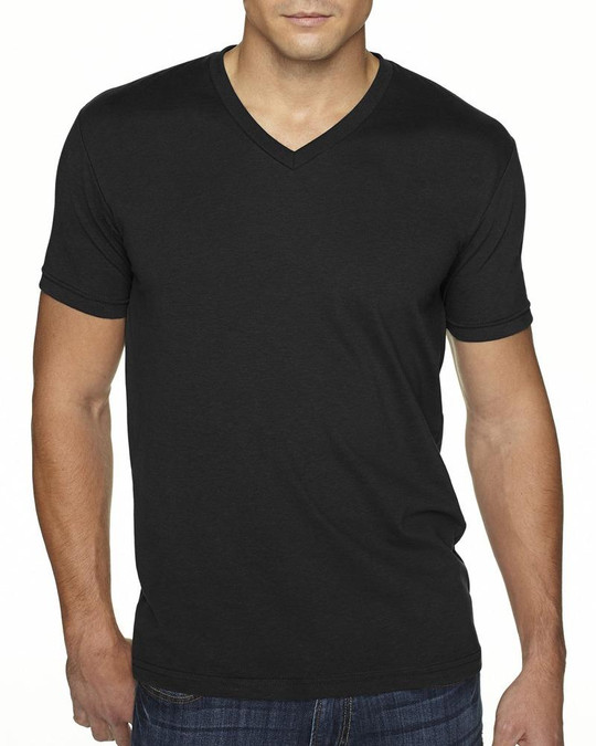 Next Level 6440 - T-shirt à col en V ajusté en suédine pour hommes Premium