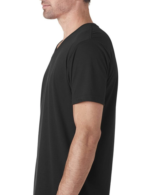 Next Level 6440 - T-shirt à col en V ajusté en suédine pour hommes Premium
