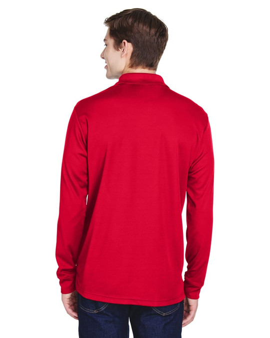 Core 365 88192P - Polo à manches longues en piqué Performance Pinnacle pour adulte avec poche