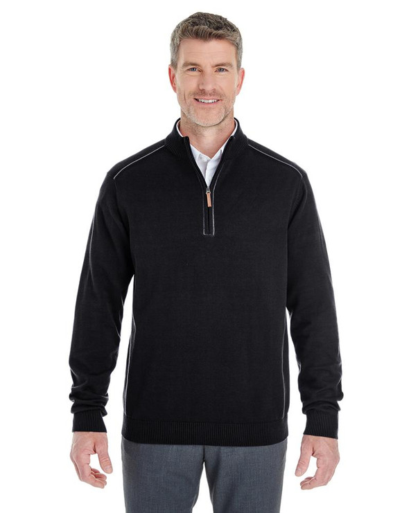 Devon & Jones DG478 - Men's Manchester Fully-Fashioned Half-Zip Sweater