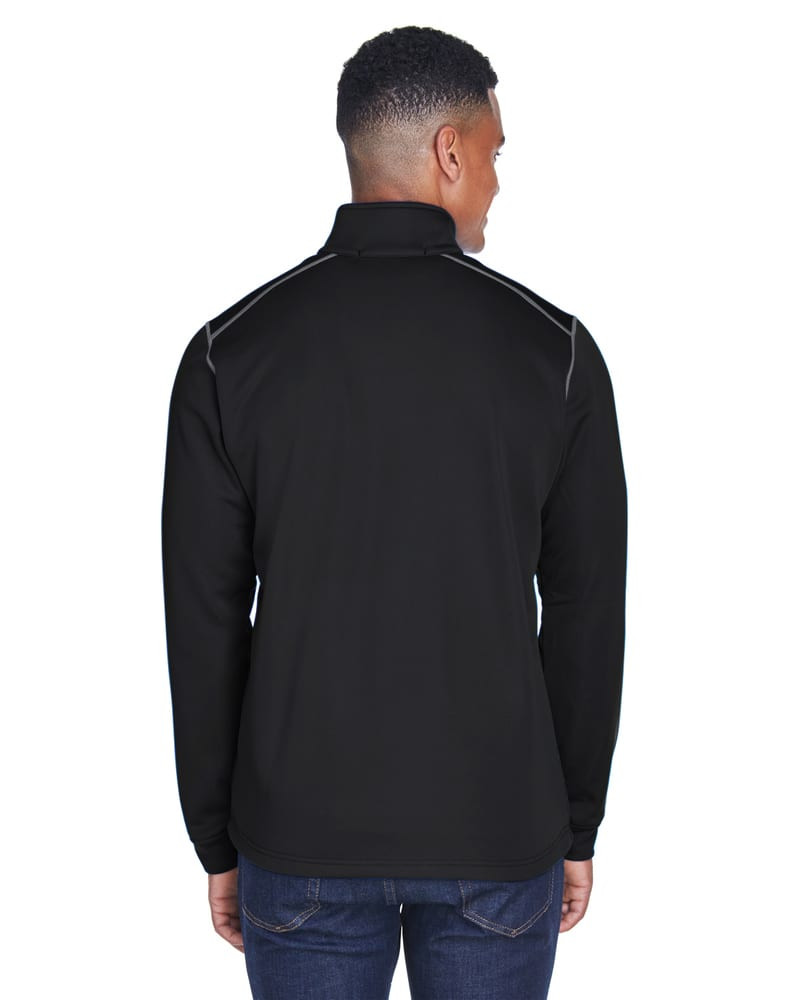 Devon & Jones DG796 - Men's Newbury Colorblock Mélange Fleece Full-Zip