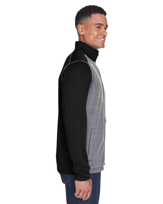 Devon & Jones DG796 - Chaqueta polar con cremallera completa y bloques de color Mélange Newbury para hombre