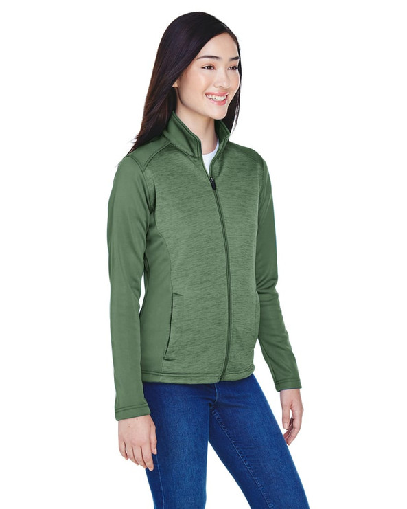 Devon & Jones DG796W - Ladies Newbury Colorblock Mélange Fleece Full-Zip
