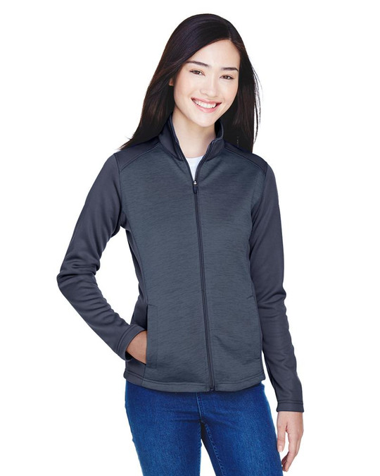 Devon & Jones DG796W - Chaqueta polar con cremallera completa y bloques de color Mélange Newbury para damas