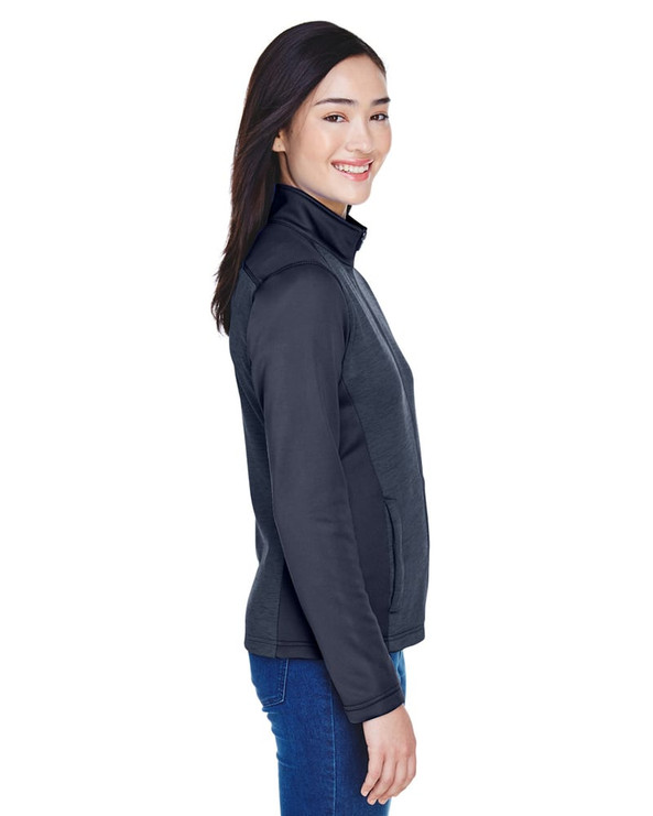 Devon & Jones DG796W - Chaqueta polar con cremallera completa y bloques de color Mélange Newbury para damas