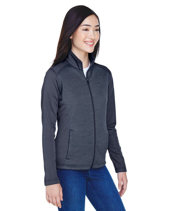 Devon & Jones DG796W - Chaqueta polar con cremallera completa y bloques de color Mélange Newbury para damas