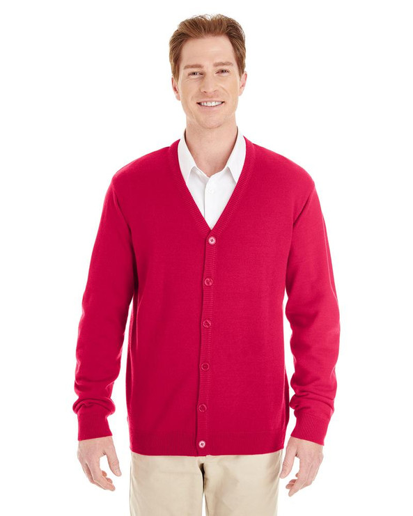 Harriton M425 - Men's Pilbloc V-Neck Button Cardigan Sweater