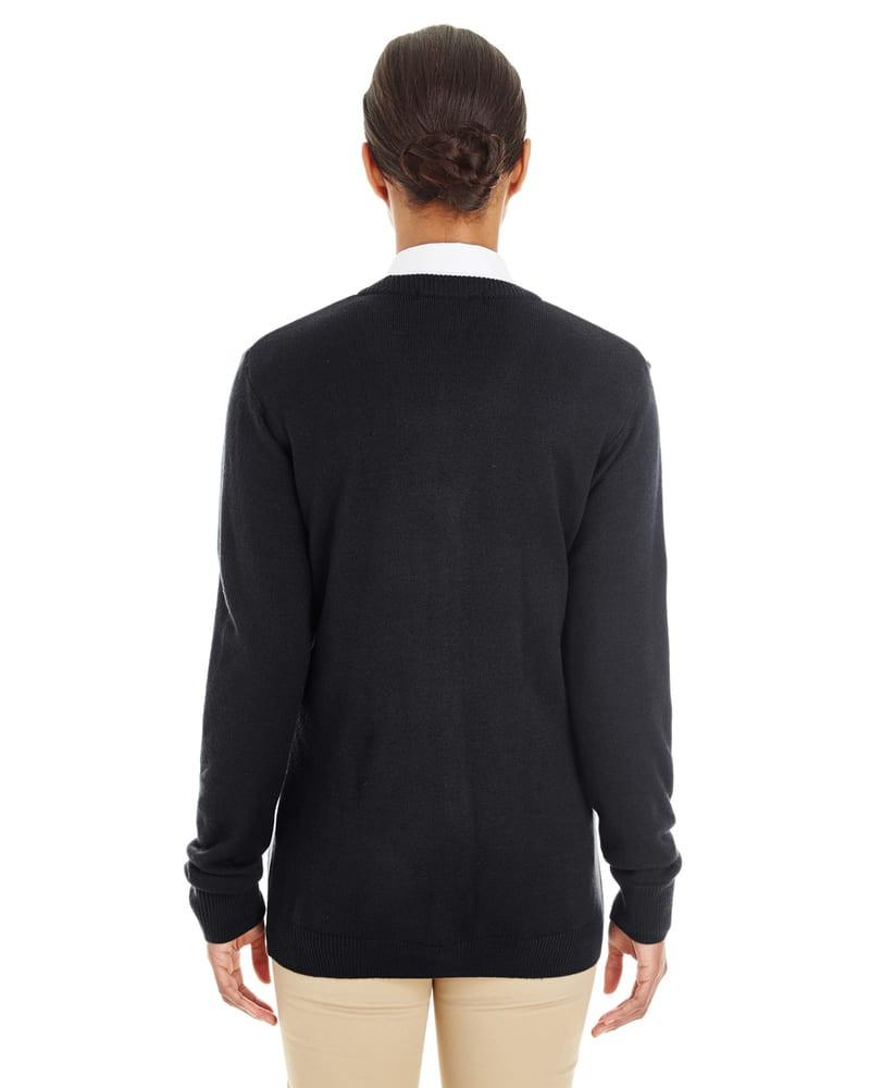 Harriton M425W - Ladies Pilbloc V-Neck Button Cardigan Sweater