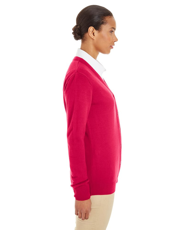 Harriton M425W - Ladies Pilbloc V-Neck Button Cardigan Sweater
