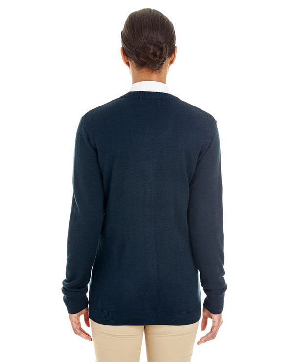 Harriton M425W - Ladies Pilbloc V-Neck Button Cardigan Sweater