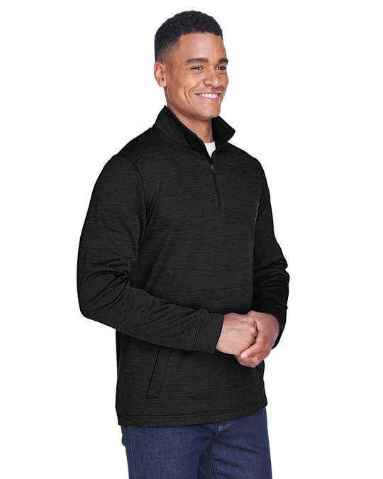 Devon & Jones DG798 - Cuarto de cremallera de forro polar Mélange Newbury para hombre