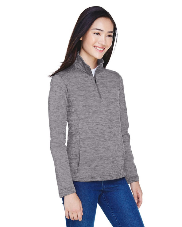 Devon & Jones DG798W - Ladies Newbury Mélange Fleece Quarter-Zip