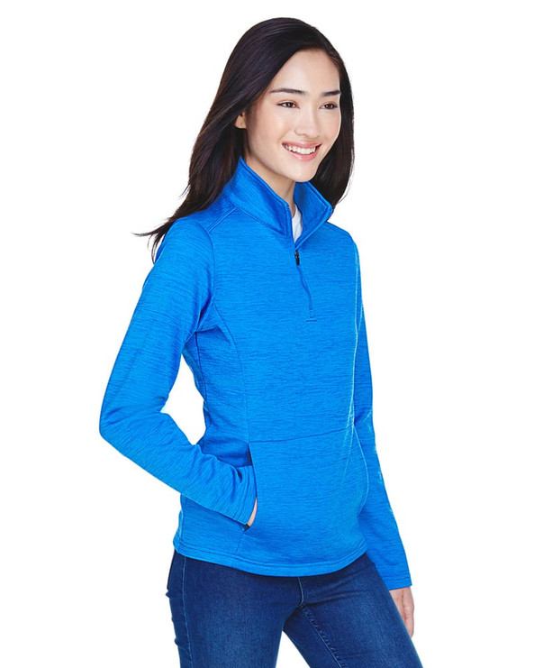 Devon & Jones DG798W - Ladies Newbury Mélange Fleece Quarter-Zip