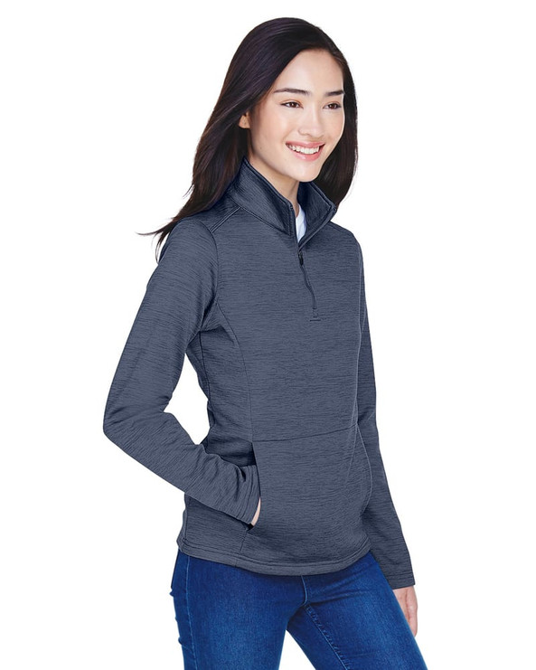 Devon & Jones DG798W - Ladies Newbury Mélange Fleece Quarter-Zip