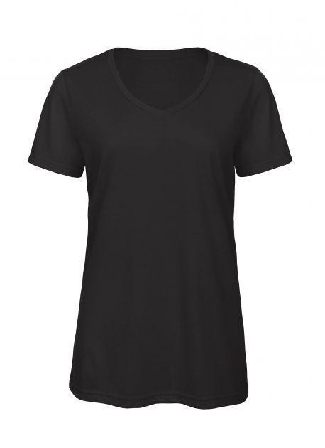 B&C BC058 - Damen-T-Shirt mit V-Ausschnitt Triblend