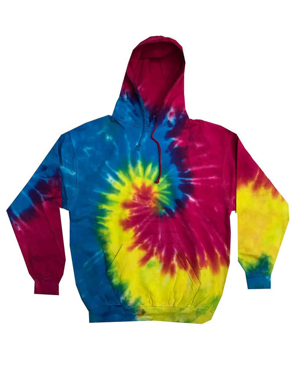 Colortone T328R - Sudadera con capucha reactiva arco iris para adultos