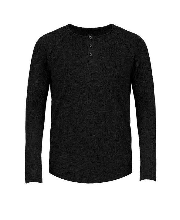 Next Level NL6072 - Remera de Manga Larga Tri-Blend Henley para hombres