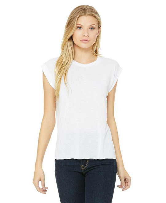 Bella+Canvas B8804 - Musculosa con mangas enrolladas para mujer