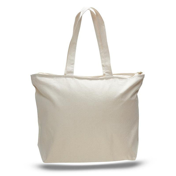 Q-Tees Q611 - Canvas Zipper Tote