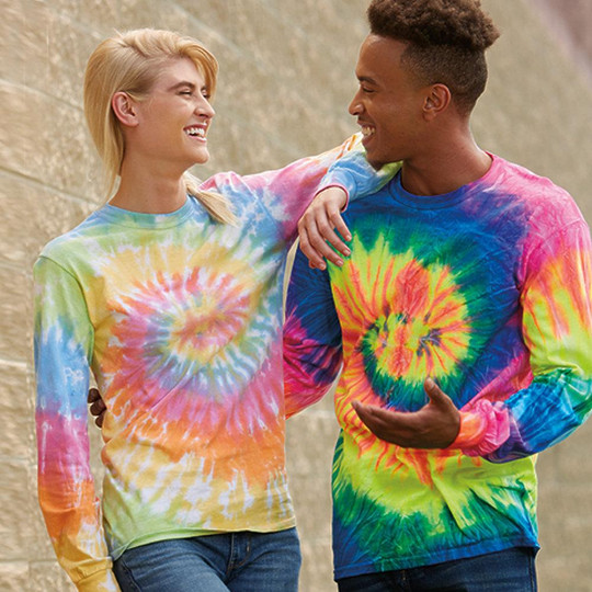 Colortone T2001 - MANGA LARGA PARA ADULTOS TIE DYE MULTI COLOR