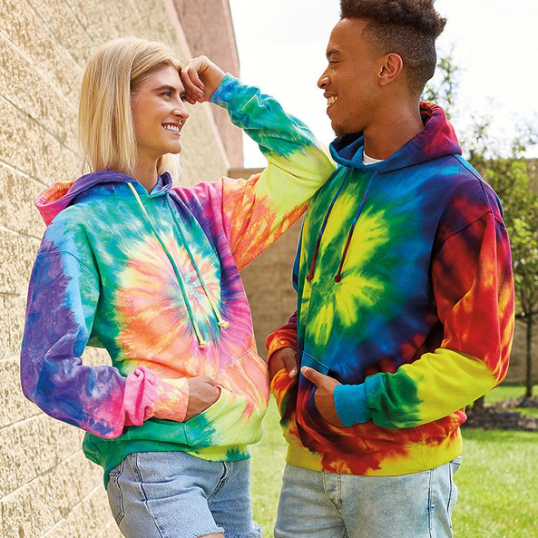 Colortone T8778 - MULTI COLOR TIE DYE ADULT HOOD